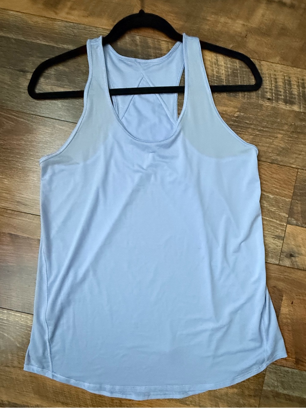 Lululemon Essentials Top Pleated Sheer Periwinkle Tank